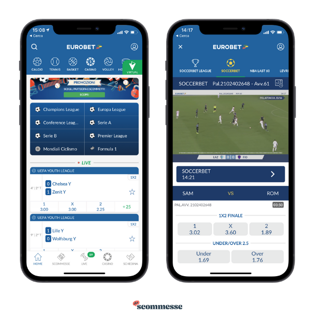 App scommesse calcio Eurobet