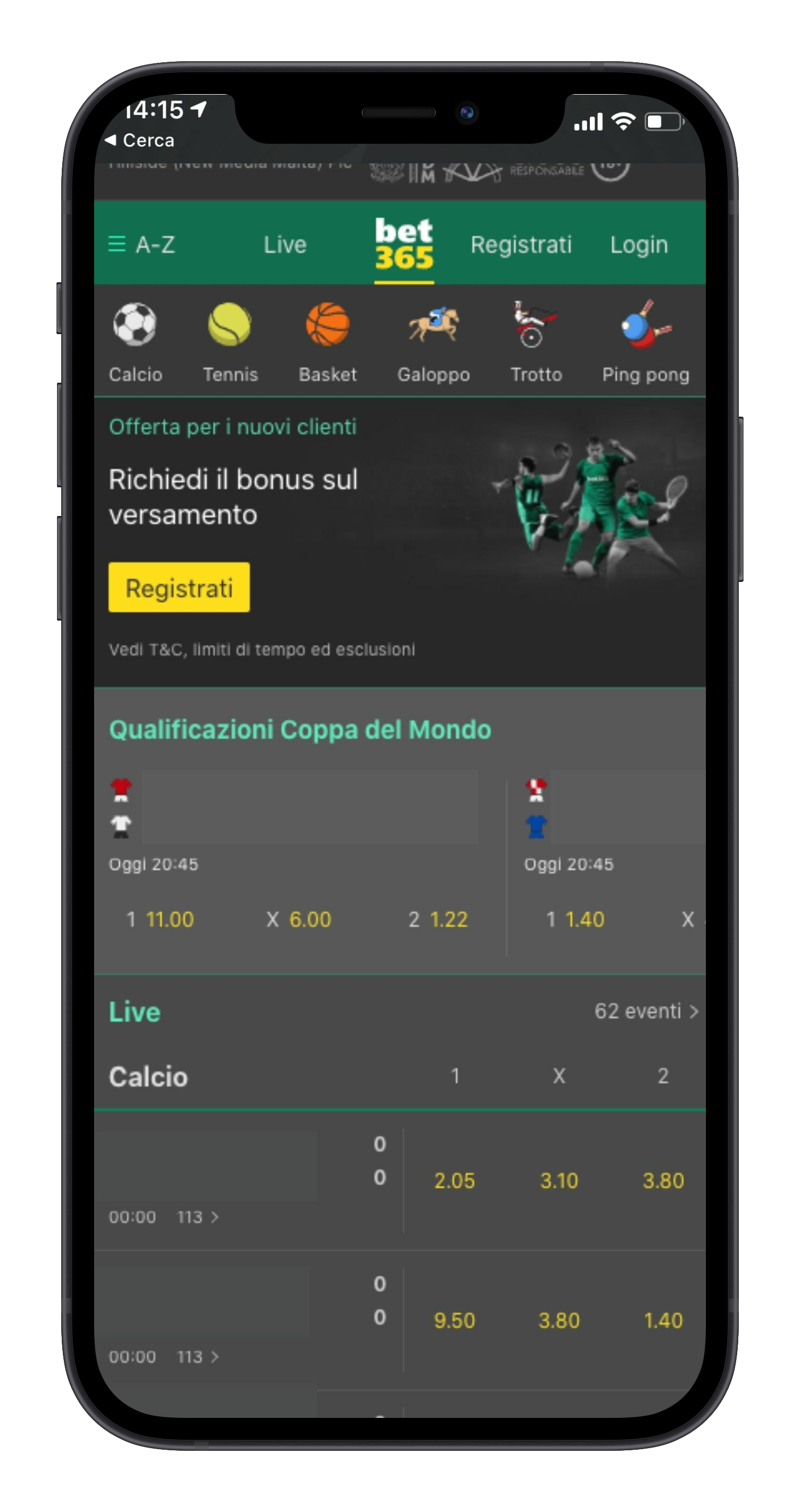 Bet365 Scommesse