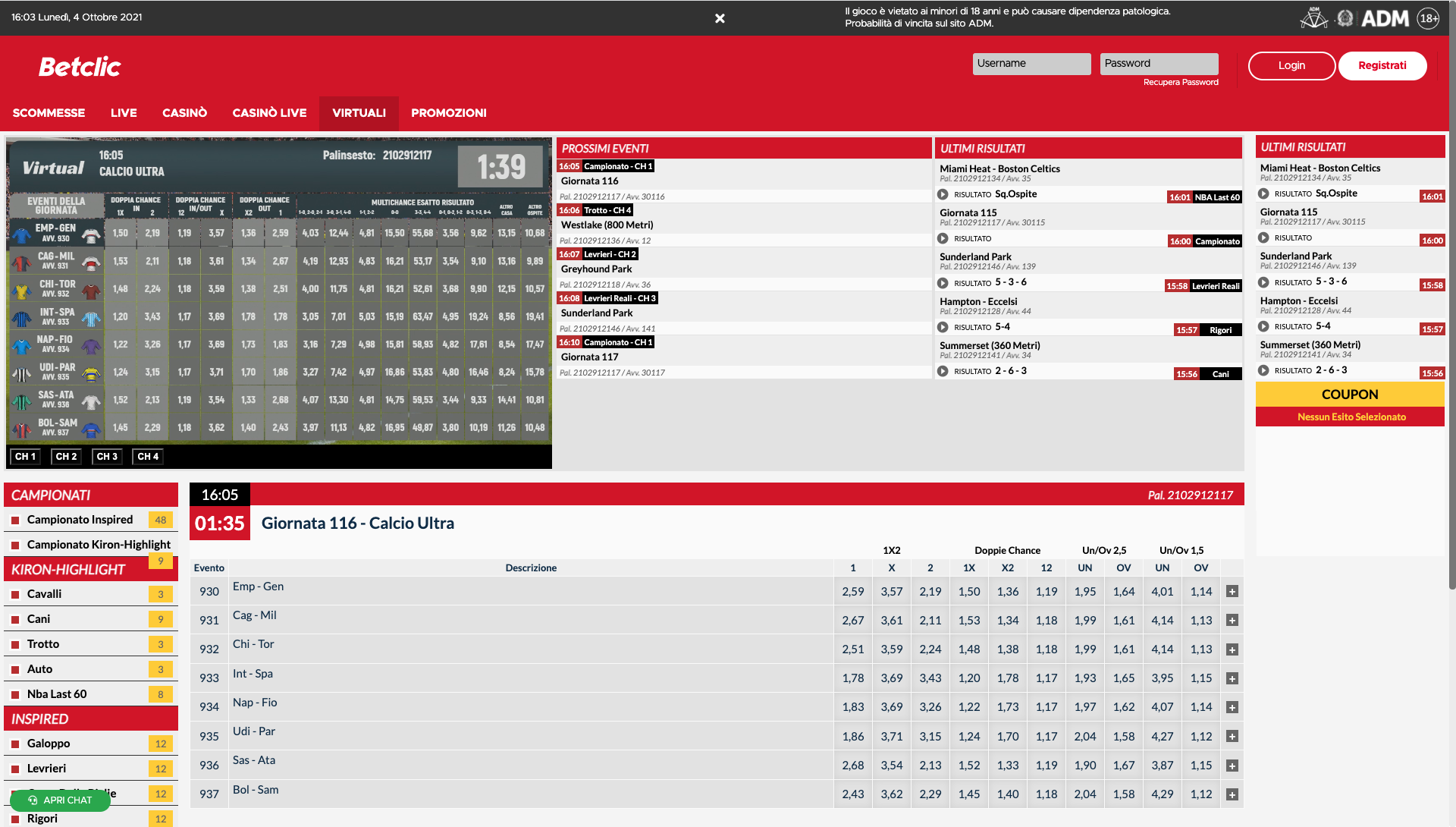 Betclic Scommesse Virtuali