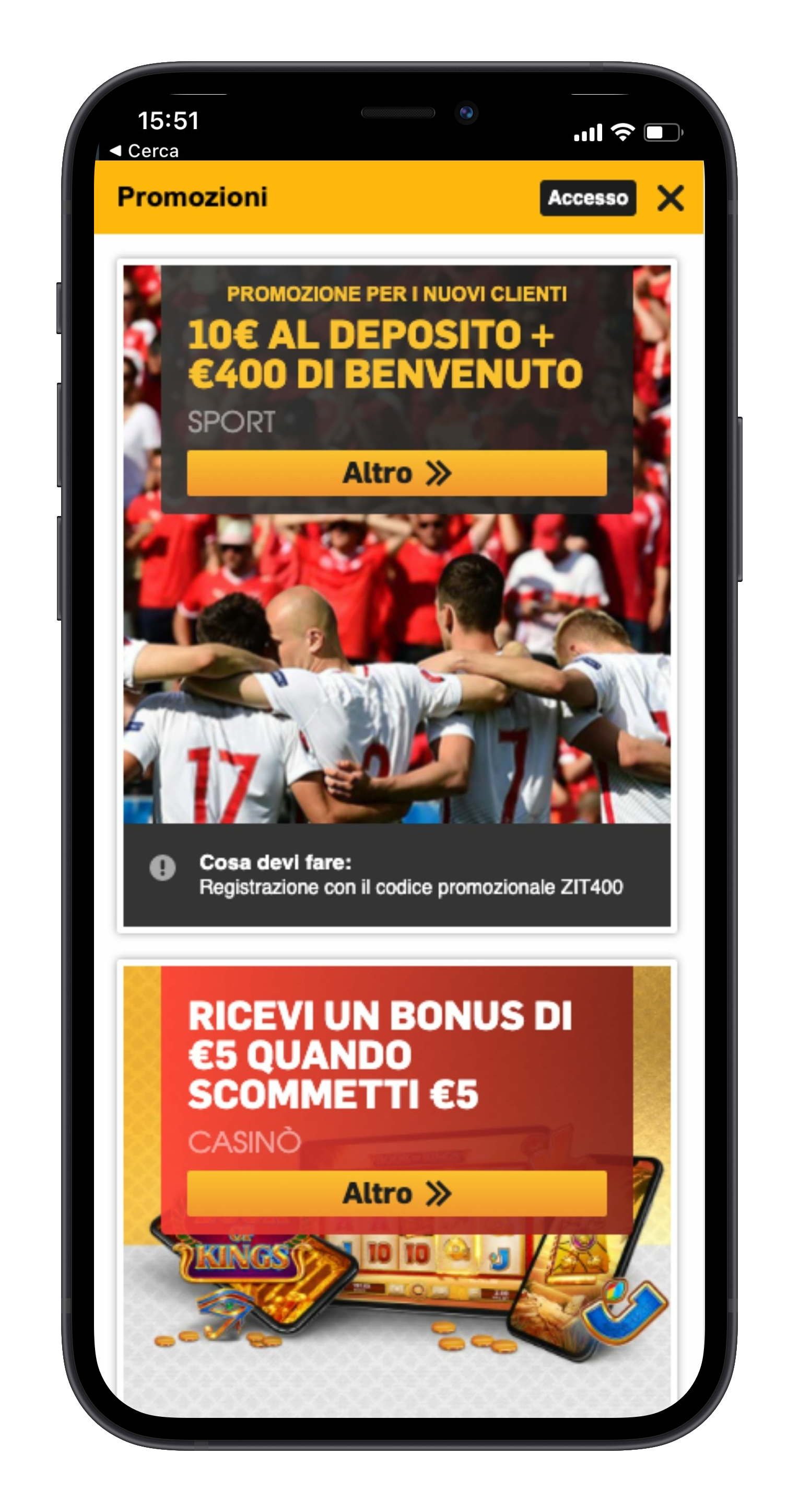 Betfair Promozione Mobile