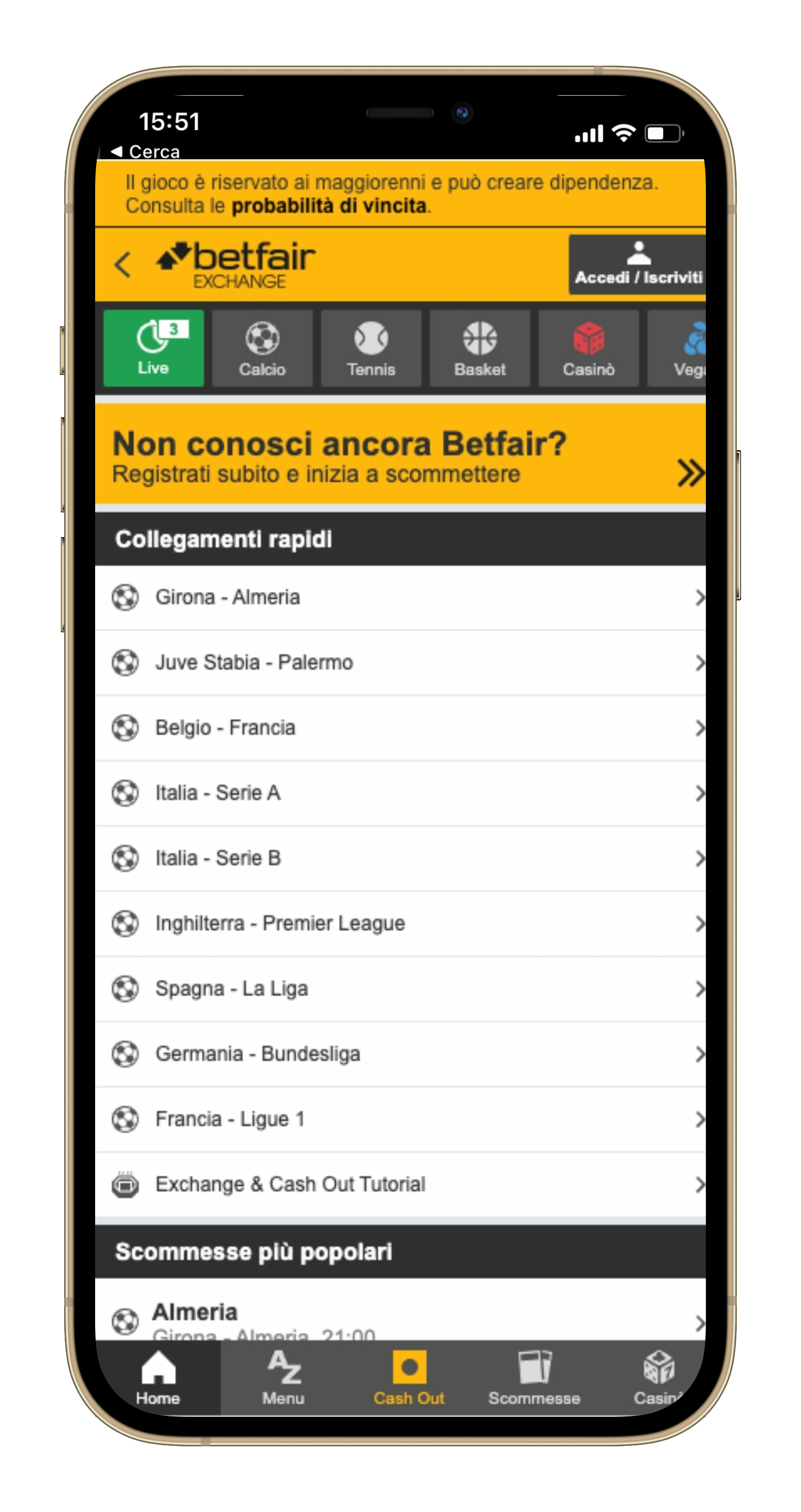 Betfair Scommesse Live Mobile