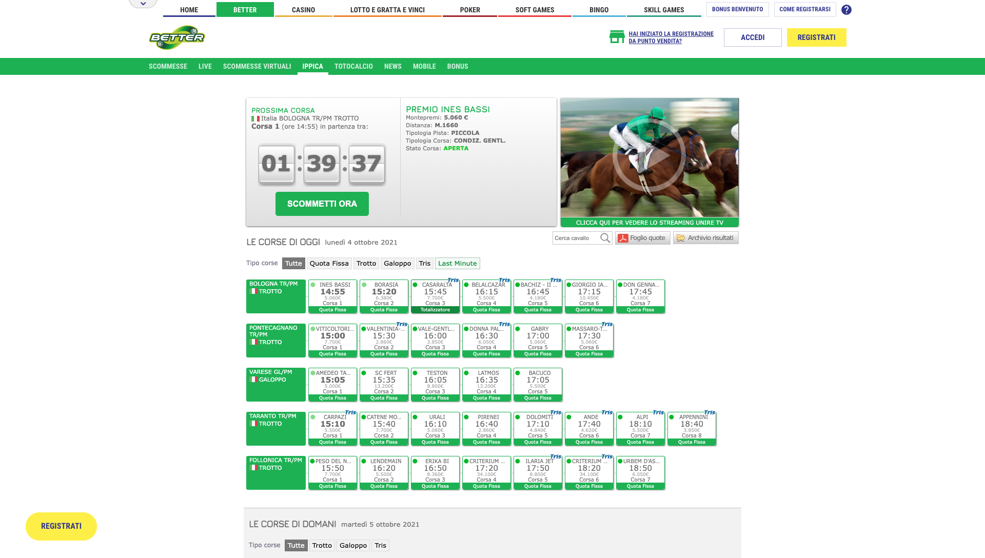 Better Lottomatica Ippica