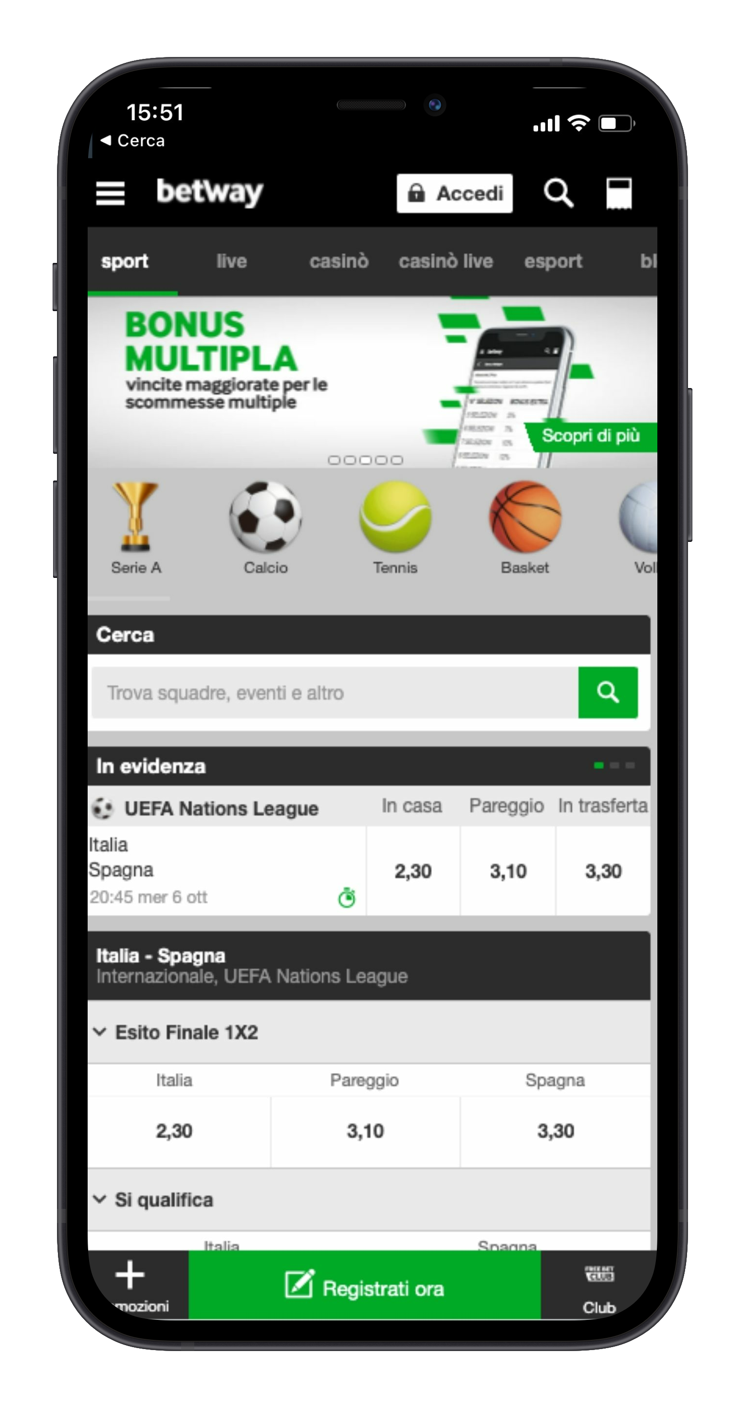 Betway Scommesse Mobile
