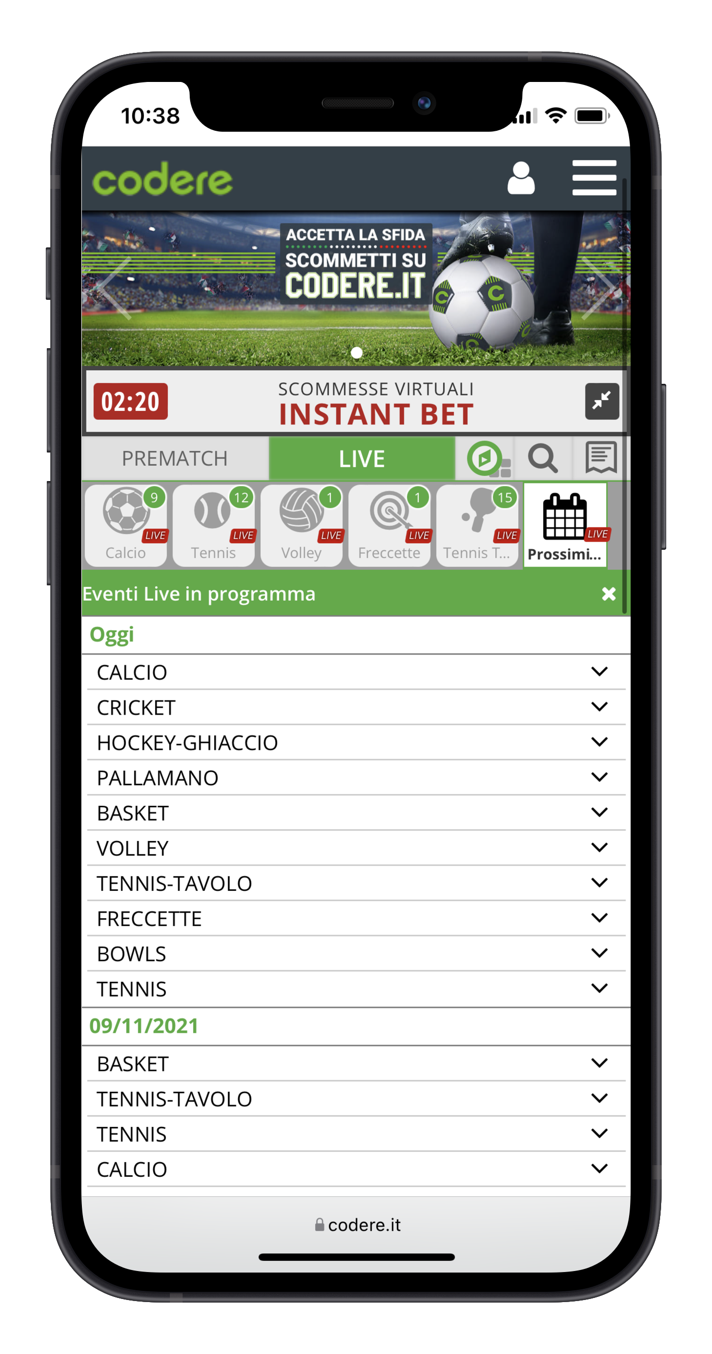 Codere Scommesse Mobile