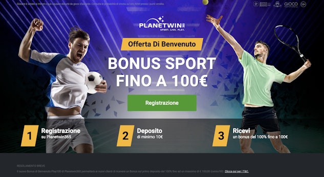 Bonus benvenuto Planetwin365