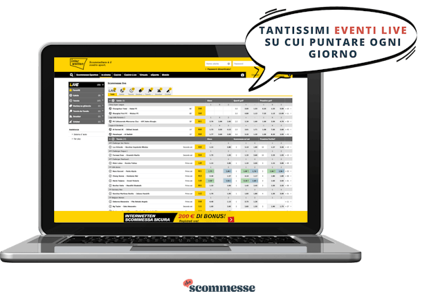 Interwetten scommesse live