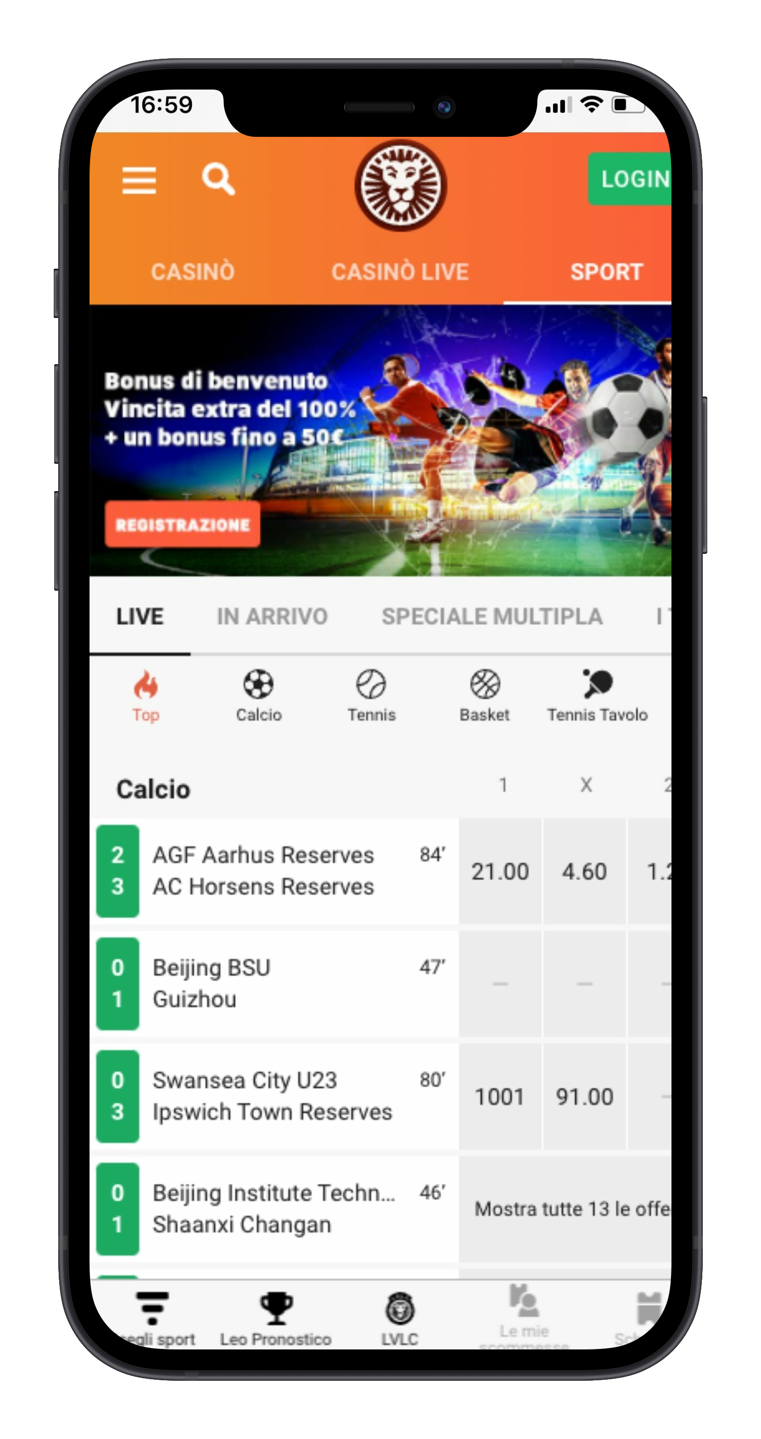 Leo Vegas Scommesse Mobile