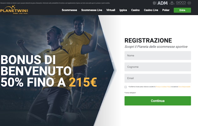 Planetwin Registrazione
