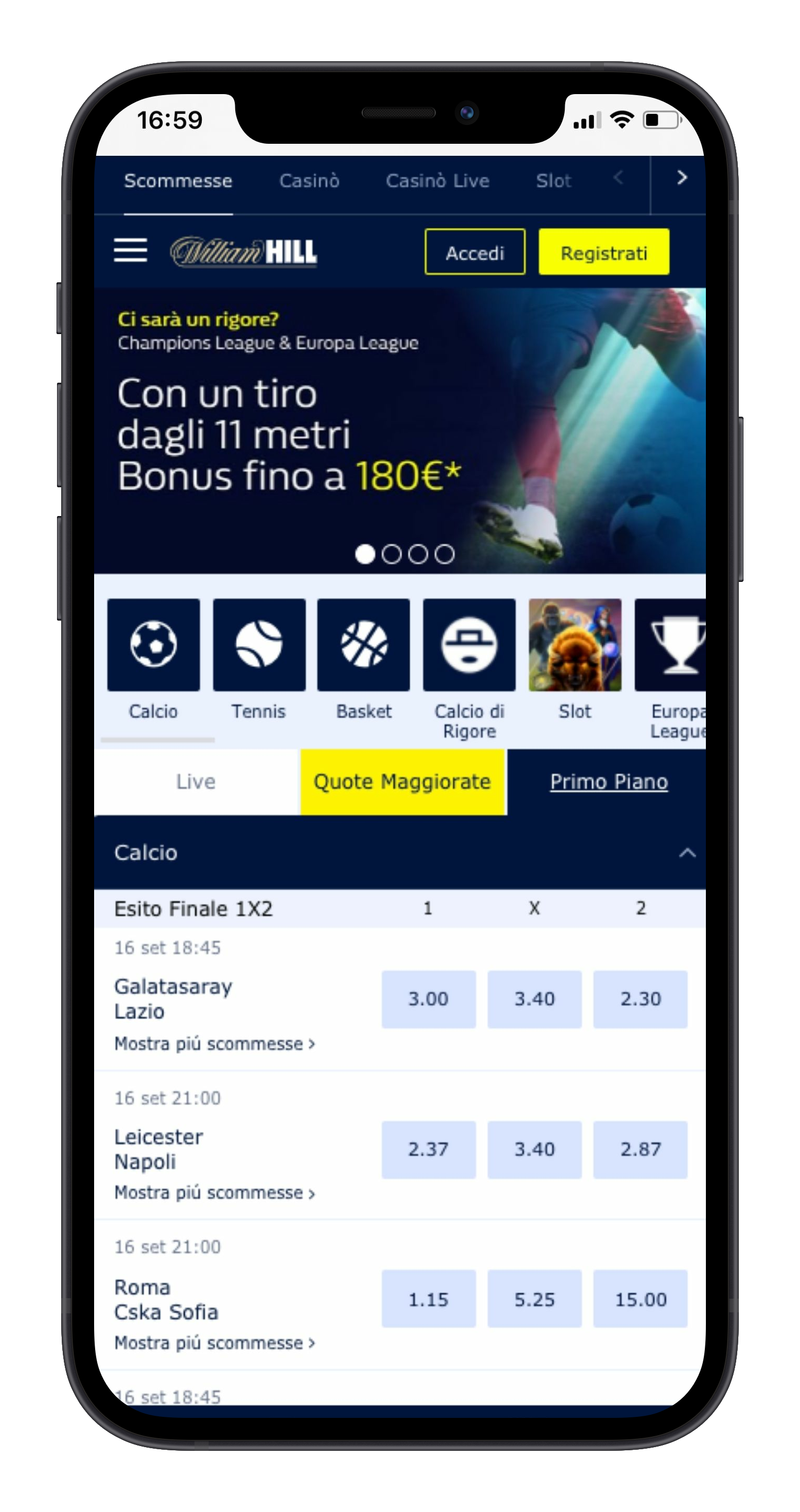 William Hill Scommesse Mobile