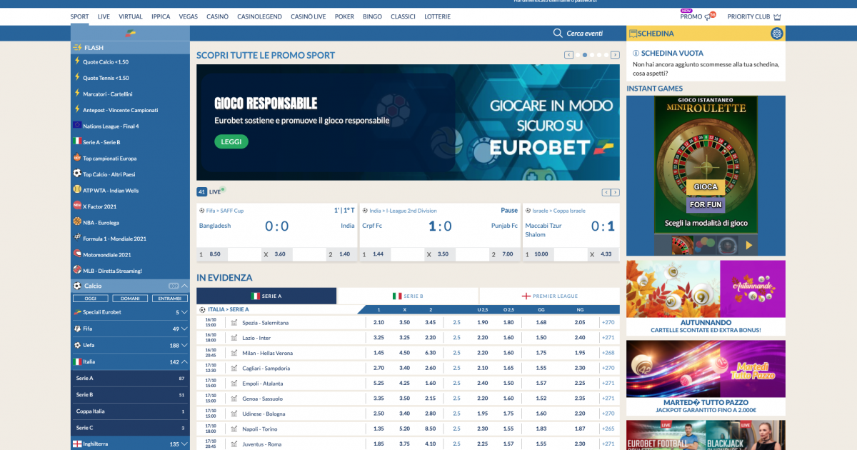 Eurobet » Recensione E Bonus Benvenuto 315€ » Ago 2023