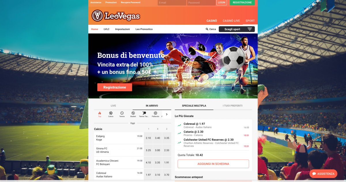 Leovegas scommesse