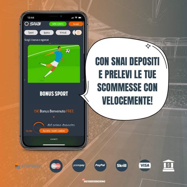 Metodi di pagamento scommesse online snai