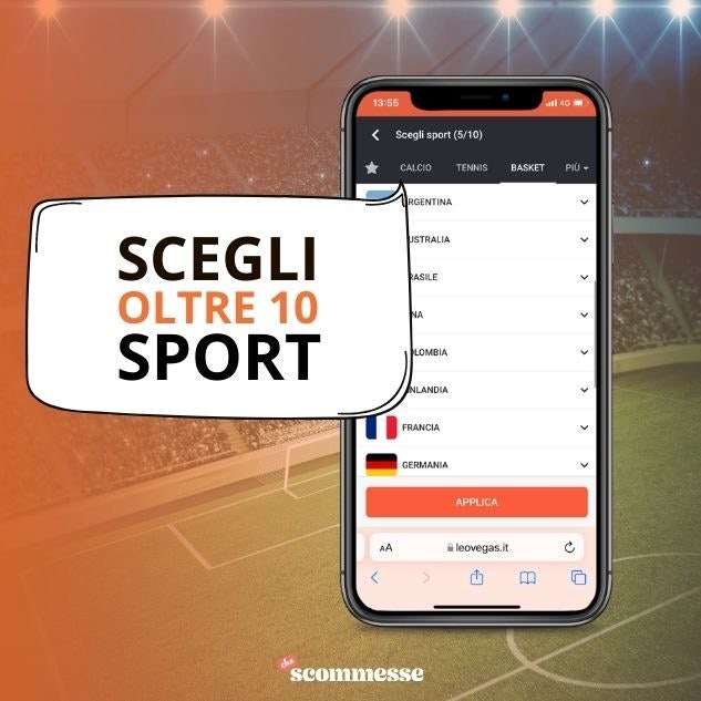 Palinsesto leovegas sport