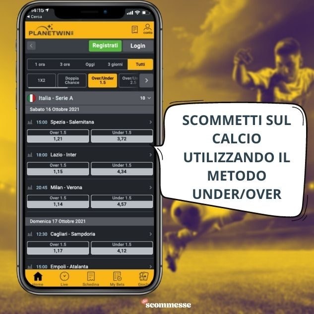 Planetwin scommesse calcio online
